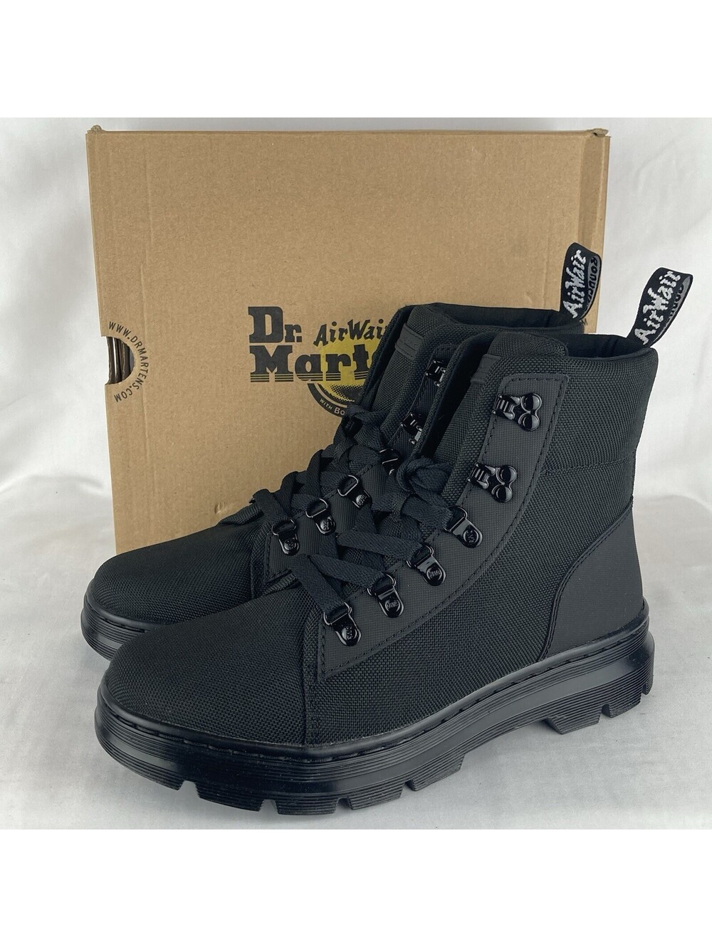 NEW Women’s Size 10 Dr Martens Combs W Black Cordura Nylon Combat Utility Boots